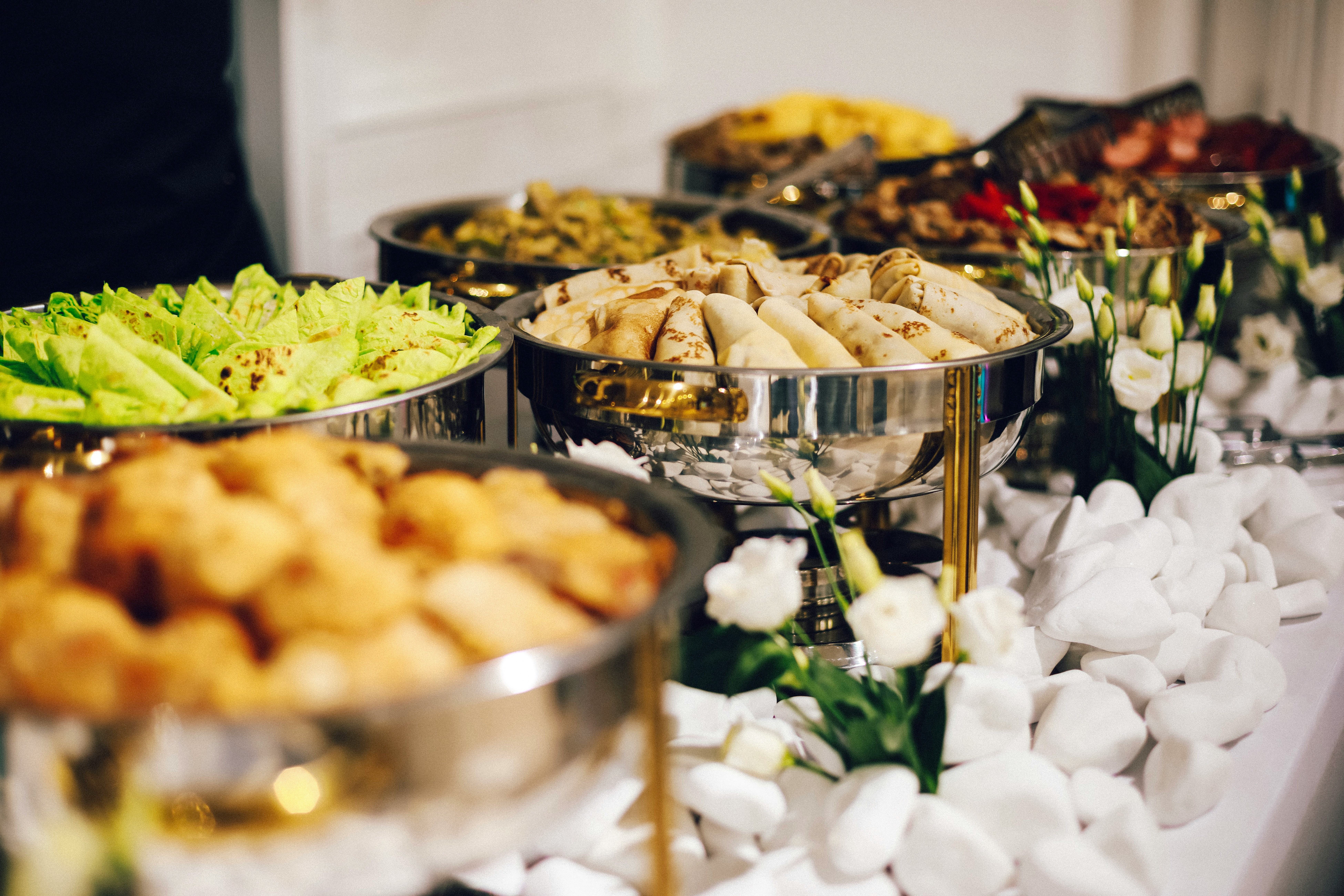 Catering setup for an event