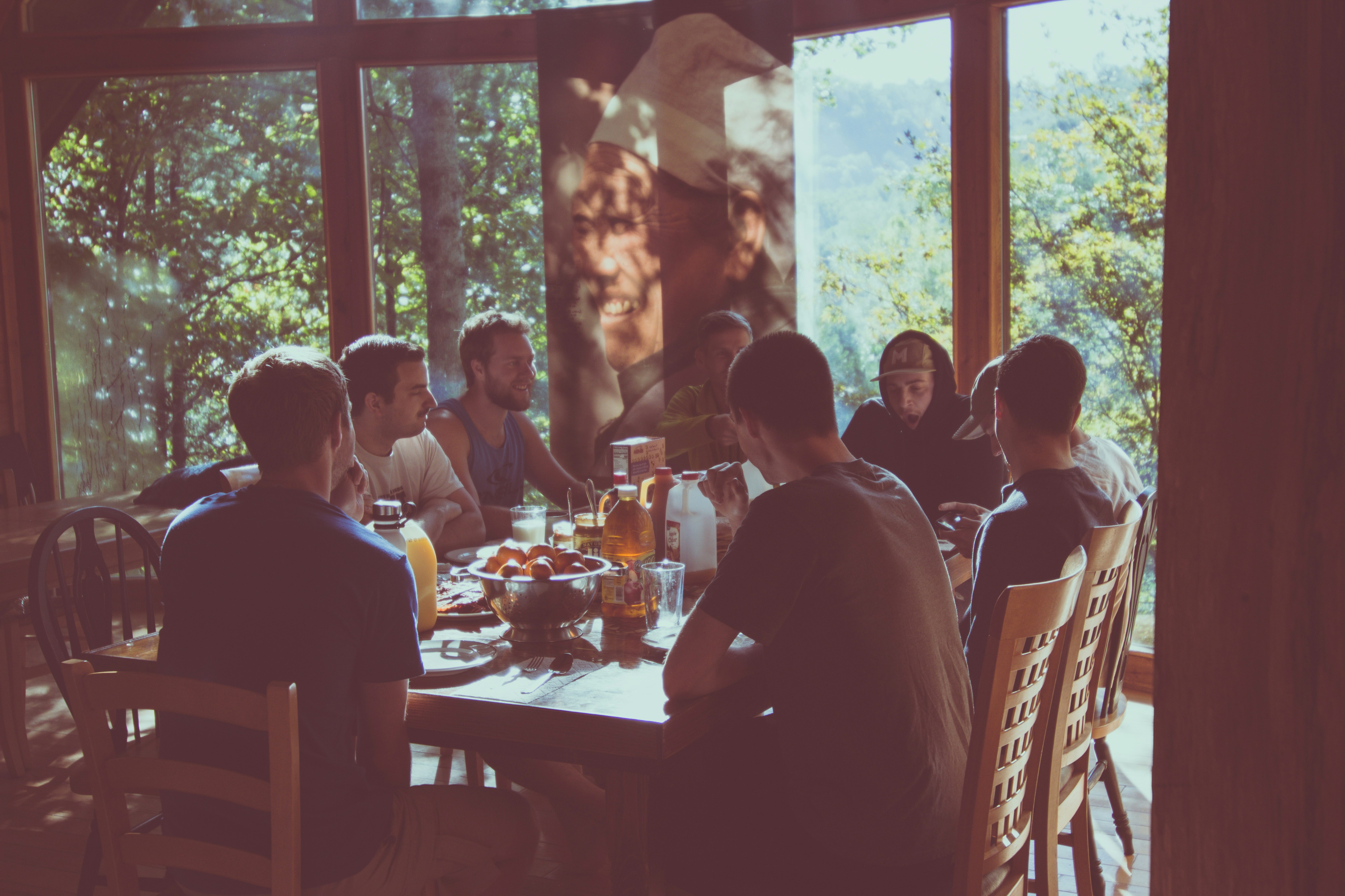 People sharing a meal together