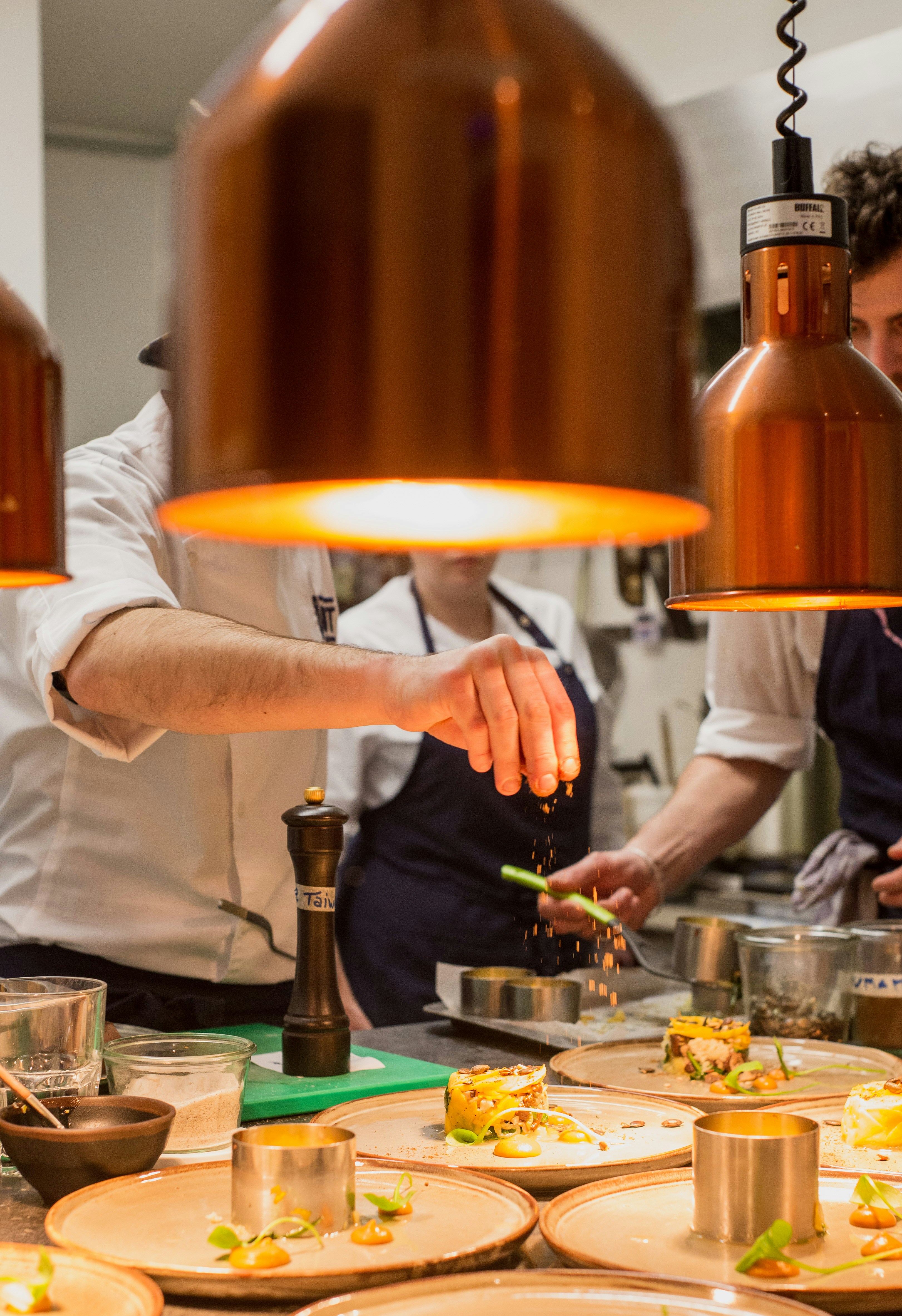 Chef-crafted plated dish ready to serve
